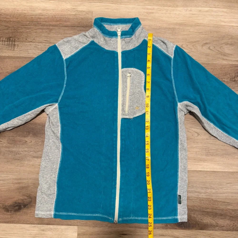 GOHEMP Tech Fleece Jacket  Unisex Size Small Blue/Grey